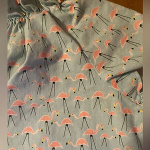 Lime Green boutiques ruffle neck flamingo go dress EUC 2T
